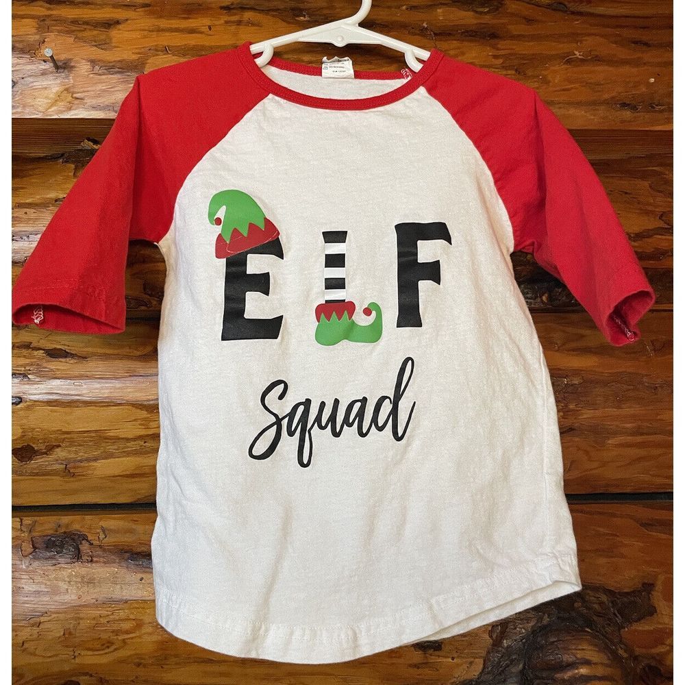 Elf Squad Christmas‎ Holiday Shirt Size 4T